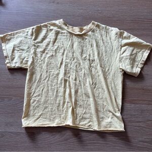 Honey embroidered John galt yellow golden tshirt